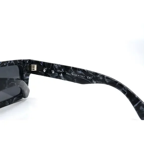 OFF-WHITE 0ER1017 BLACK MARBLE DARK GREY WOMEN'S AUTHENTIC SUNGLASSES - Picture 8 of 11